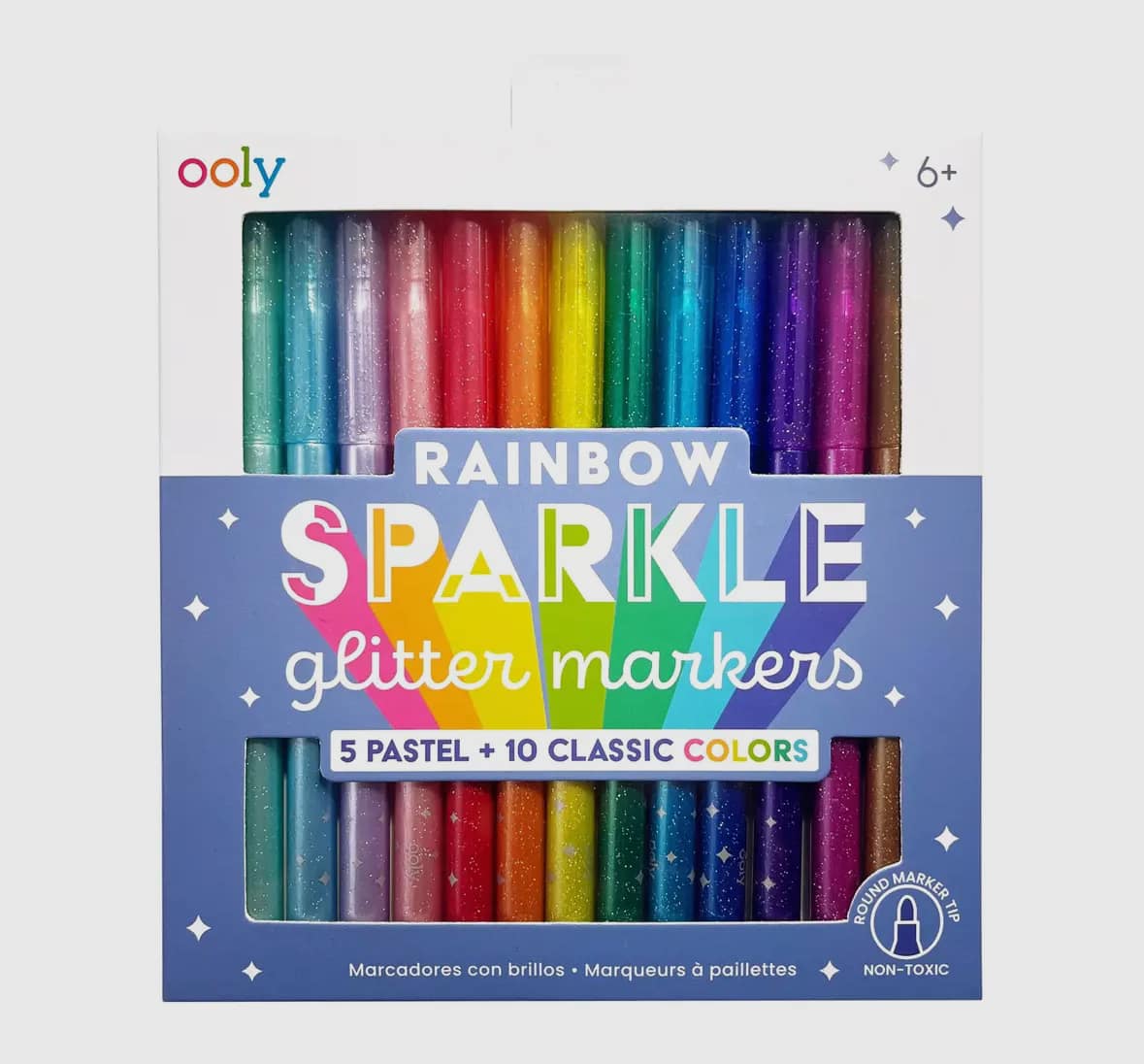 Rainbow Glitter Markers